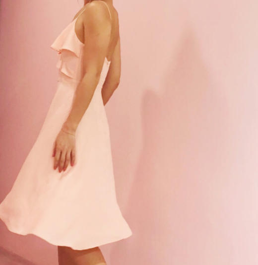 AtelierMissLu/ Diane -粉色荷叶边吊带裙 商品图2