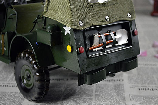 【家居摆件】生活家居摆件咖啡厅网咖橱窗摆件饰品复古二战军车车模型 商品图1