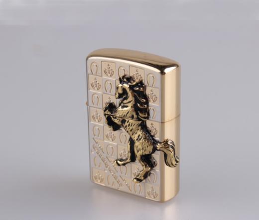 【打火机】原装铜壳首领金属创意防风煤油打火机0756J飞马个性 商品图1