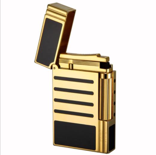 【打火机】。都柏特 充气打火机纯铜侧滑明火创意男士礼品 商品图0