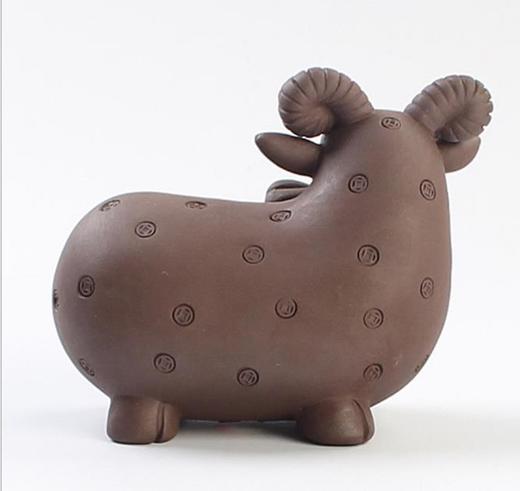 茶宠砂陶精品十二生肖羊茶宠摆件紫砂精致功夫茶道配件