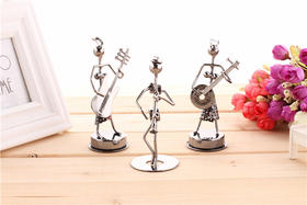 【家居摆件】。创意小铁人工艺品 混批乐队造型家居摆件 小铁人男女模型 小礼物