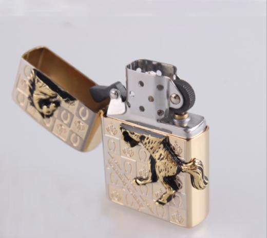 【打火机】原装铜壳首领金属创意防风煤油打火机0756J飞马个性 商品图2