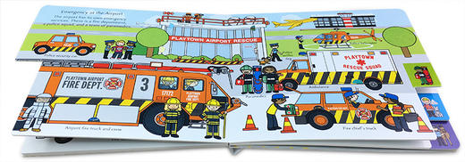 英文原版 Playtown: Emergency纸板翻翻书紧急救援百科普儿童绘本 商品图2