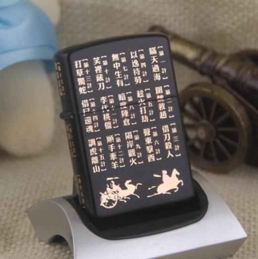 【打火机】。原铜壳首领CHIEF煤油打火机 五面加工CF0467HJ三十六计 商品图0