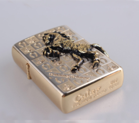 【打火机】原装铜壳首领金属创意防风煤油打火机0756J飞马个性