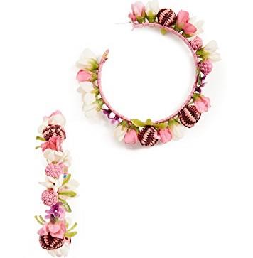北京仓｜MERCEDES SALAZAR-Hoop Flowers-耳环［哥伦比亚设计师］ 商品图1