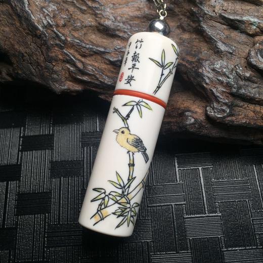 【d47148】猛犸象牙竹报平安打火机