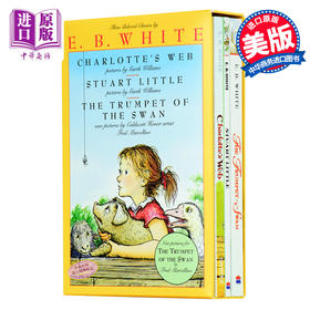 【中商原版】E.B. White E.B.怀特经典儿童文学3册 夏洛特的网 精灵鼠小弟 吹小号的天鹅 纽伯瑞奖 英文原版小初文学夏洛的网