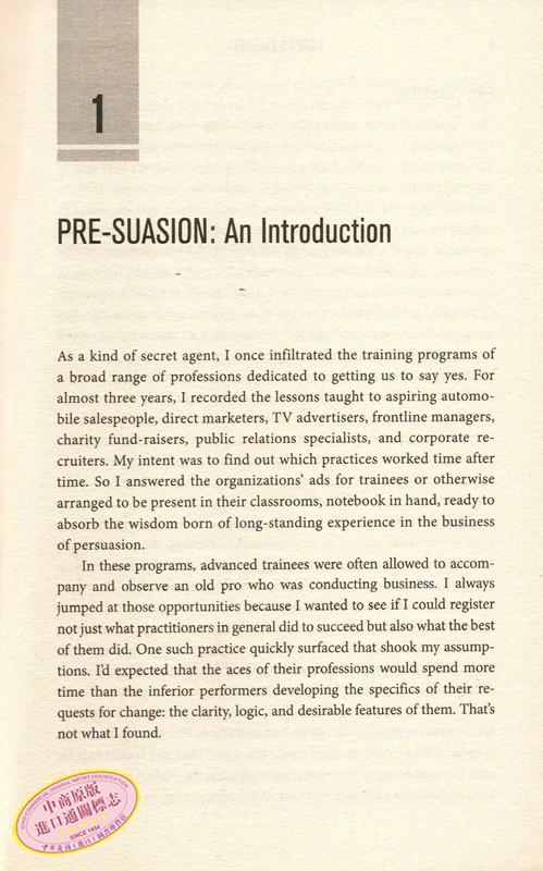 【中商原版】先发影响力 英文原版 Pre-Suasion : A Revolutionary Way to Influence and Persuade 书籍 商品图3