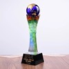 高档琉璃奖杯定做水晶奖杯企业年会纪念品创意优秀员工奖品 商品缩略图1