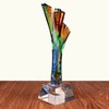 引领者琉璃奖杯定制 优秀员工奖杯定做 先进工作者奖杯创意纪念品 商品缩略图1