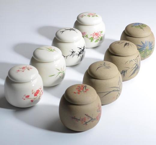 【茶叶罐】*陶瓷茶叶罐存储密封罐茶叶包装盒手绘茶叶罐子 商品图2