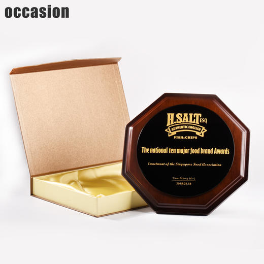 木质授权牌 水晶奖杯 定制高档奖牌 加盟牌代理商授权牌定做刻字 商品图4