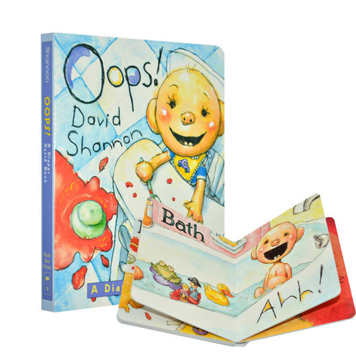 吴敏兰书单推荐 英文原版 Oops! 学乐 纸板书 大卫宝宝的故事 大卫不可以系列 大卫香农David Shannon经典绘本 宝宝学单词 商品图0