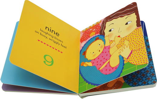 Counting Kisses亲爱的宝宝绘本：数数有多少吻 凯伦·卡茨 纸板书英文原版 大师绘本耐撕 低幼童书 吻是可数的，爱是不可数的 商品图2