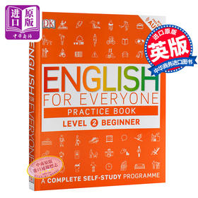 {小花生网推荐}人人学英语2 练习册 英文原版 DK-English for Everyone Level2 Beginner Practice book 英语学习教材自学书籍