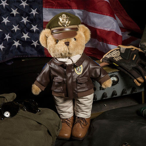 tacticool钛酷军装熊飞行员大熊军玩偶毛绒公仔儿童玩具泰迪熊c18