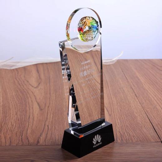 高档琉璃奖杯琉璃水晶奖杯定制创意琉璃奖杯鳖鱼比赛冠军奖杯刻字 商品图3