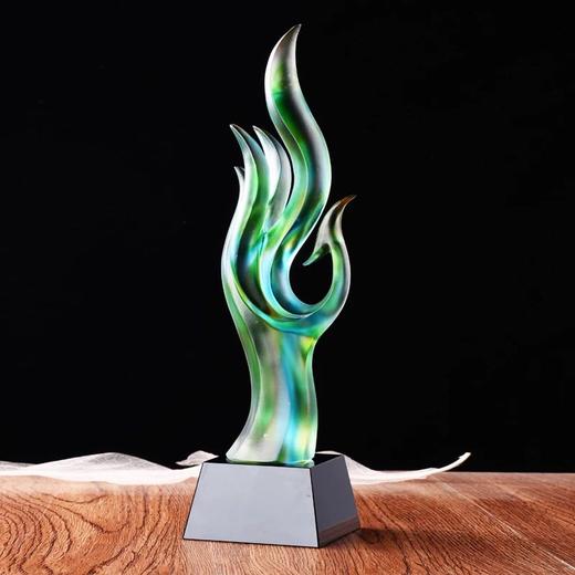 凤舞飞扬琉璃奖杯定制刻字纪念品奖杯定制企业年会表彰奖品 商品图1