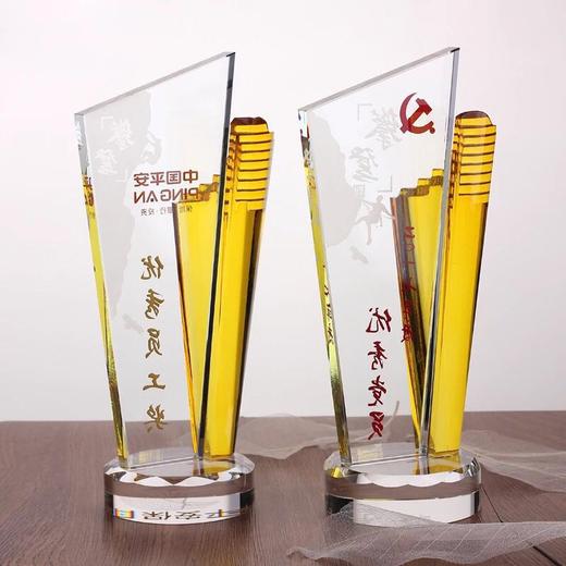 水晶奖杯定制授权牌定做新款创意奖牌公司年会琉璃纪念品攀登者 商品图4