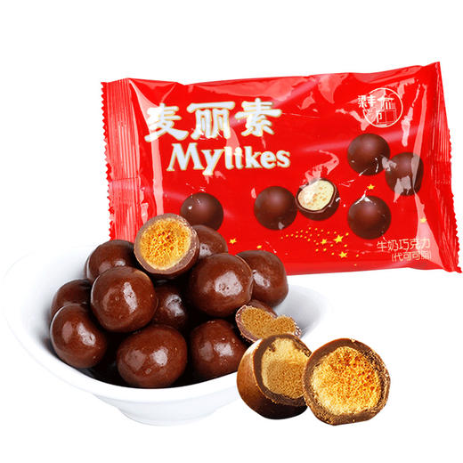 梁丰麦丽素牛奶夹心巧克力巧克力豆30g儿时怀旧零食巧克力球