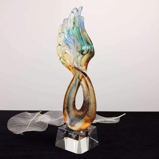 飞翔之翼琉璃纪念品定做水晶奖杯定制新款奖杯 企业年会奖杯 商品图1