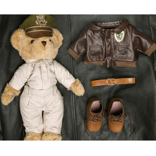 tacticool钛酷军装熊飞行员大熊军玩偶毛绒公仔儿童玩具泰迪熊c18