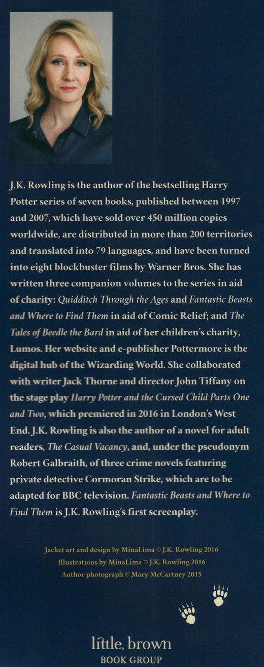 【中商原版】神奇动物在哪里1 电影剧本书 精装 英文原版 Fantastic Beasts 1 Harry Potter JK罗琳 哈利波特 商品图2