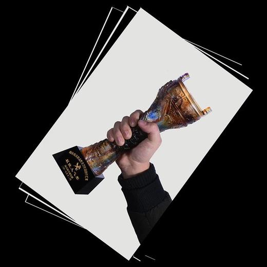 琉璃奖杯定制水晶奖杯定做纪念品表彰用品奖品琉璃摆件刻字 商品图1
