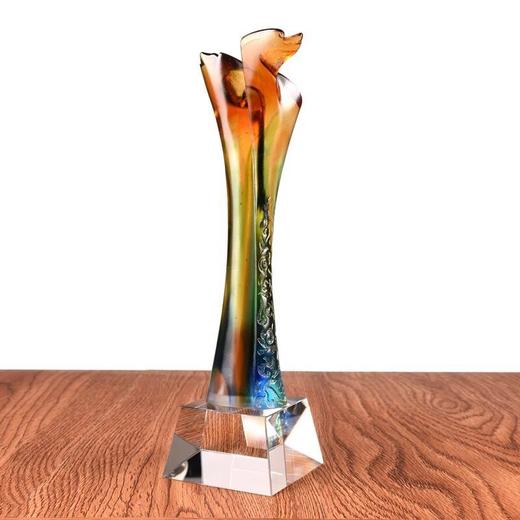 高档琉璃奖杯周年纪念品定制创意奖杯优秀员工奖杯二十周年年奖杯 商品图2