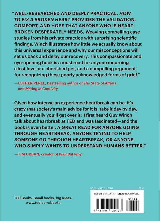 【中商原版】TED：如何修复破碎的心 英文原版 TED-How to Fix a Broken Heart 自我提升 商品图1