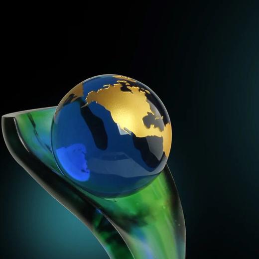 水晶奖杯定制 高档琉璃奖杯企业集团奖杯定做晚会颁奖奖品现货 商品图1