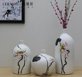 【花瓶】陶瓷摆件纯手工花插 家居景德镇陶瓷花瓶工艺品
