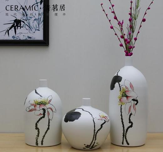 【花瓶】陶瓷摆件纯手工花插 家居景德镇陶瓷花瓶工艺品 商品图0
