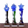 蓝色奖杯定制水晶创意奖杯琉璃奖杯个性纪念品定做企业表彰奖杯 商品缩略图0