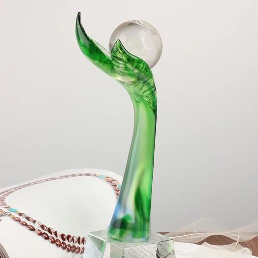 琉璃奖杯定制水晶奖杯 纪念品定做 创意礼品 琉璃摆件 商务摆件 商品图2