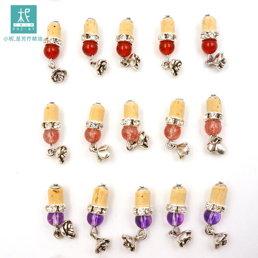 平衡小柅 玉石扩香瓶塞 扩香项坠松木塞 备用替换 多款可选 葡萄牙进口松木原材 商品图1