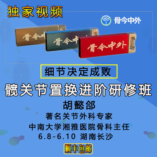 【视频U盘】8 胡懿郃『髋关节置换进阶研修班 』初次髋关节置换，16节精品讲课 商品图0