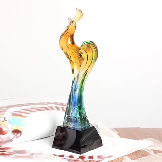 名永杨新款琉璃奖杯定制水晶奖杯纪念品定做创意企业礼品现货刻字 商品图3