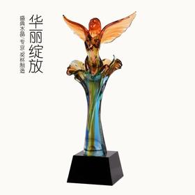 集团庆典纪念品琉璃奖杯定制创意奖杯女神奖杯魅力女性领袖奖杯