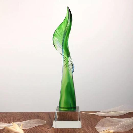 琉璃奖杯水晶定制创意纪念品公司表彰奖品比赛颁奖琉璃摆件新起点 商品图3