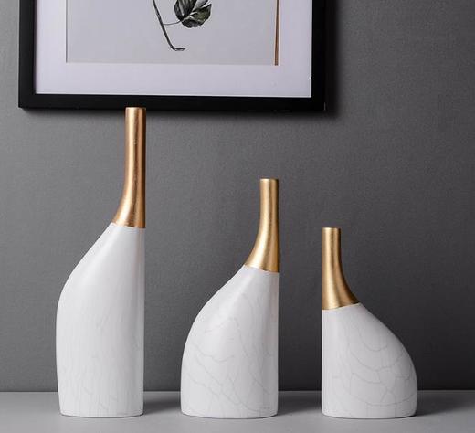 家居摆件现代简约轻奢金边家居饰品客厅酒柜样板房摆设陶瓷摆件大理石