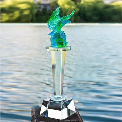 大展宏图创意琉璃奖杯定做高档水晶奖杯定制公司颁奖刻字制作 商品图1