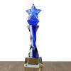 蓝色奖杯定制水晶创意奖杯琉璃奖杯个性纪念品定做企业表彰奖杯 商品缩略图2
