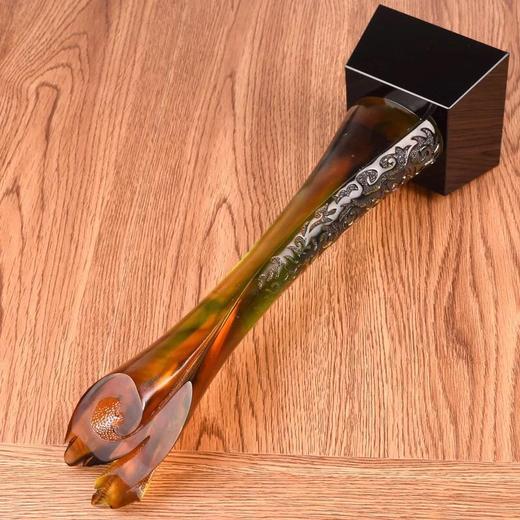 琉璃奖杯十周年纪念品定制水晶奖杯十年服务奖 退休荣誉奖杯证书 商品图4