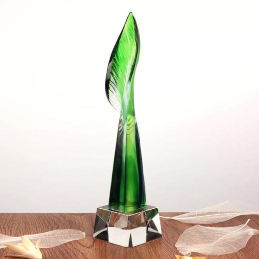 琉璃奖杯水晶定制创意纪念品公司表彰奖品比赛颁奖琉璃摆件新起点 商品图4