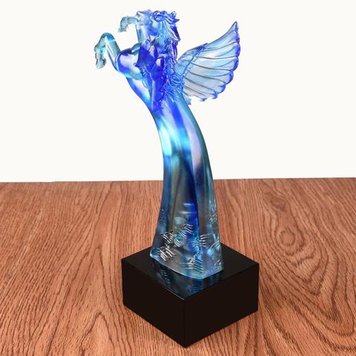 琉璃奖杯飞马奖奖杯定制创意奖品纪念品企业开业礼品 刻字奖杯 商品图3
