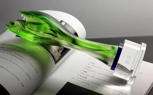 琉璃奖杯水晶定制创意纪念品公司表彰用品比赛颁奖奖品琉璃摆件 商品图3