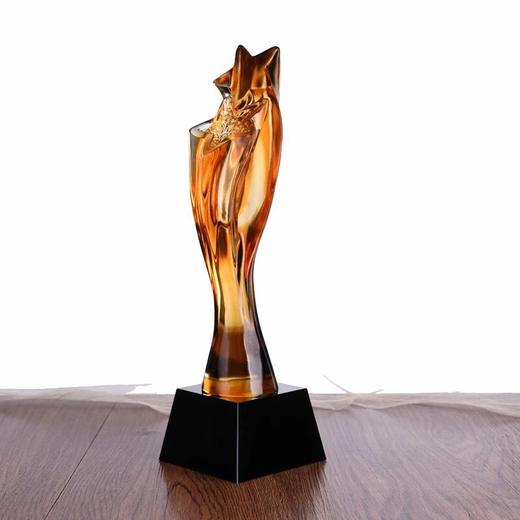 琉璃奖杯定制创意五角星奖杯定做水晶奖杯比赛水晶奖杯企业颁奖品 商品图3